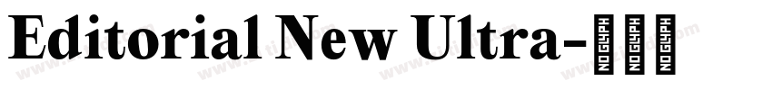 Editorial New Ultra字体转换
